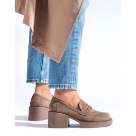 Scarpe da donna Shelovet in camoscio beige 2