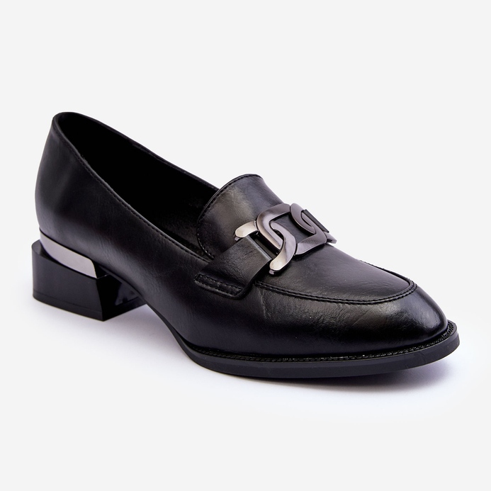 Vinceza Scarpe Mocassini In Pelle Su Tacco Alto, Sakina Nera nero 1