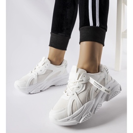 Sneakers bianche con suola spessa Fida bianca 1