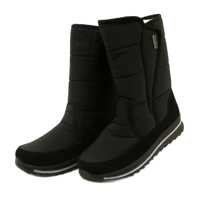 Stivali da neve isolati da donna Progress Progj-22-128 Black nero 3