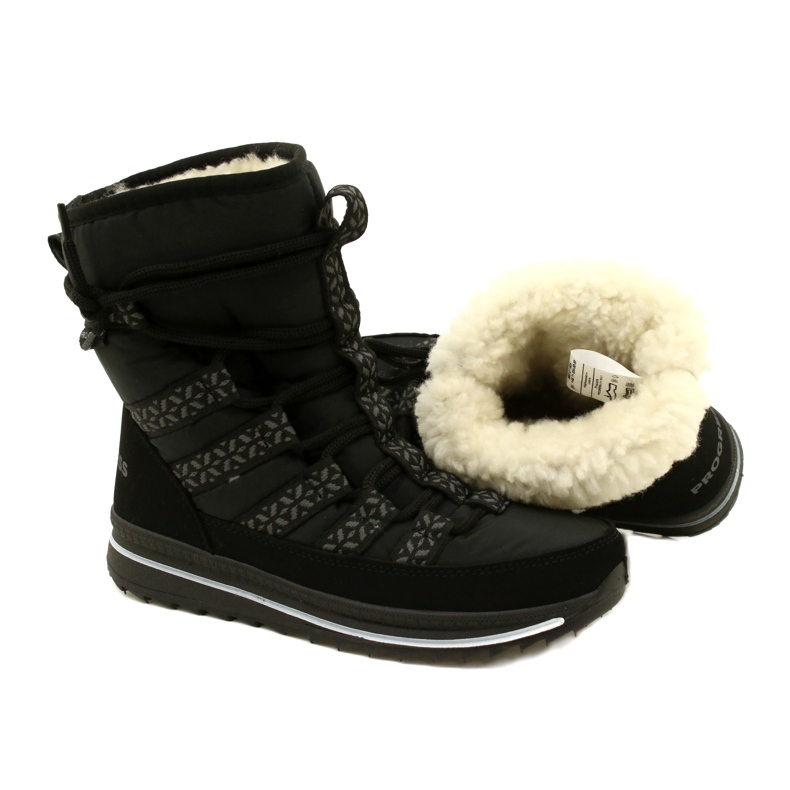 Stivali da neve femminile Progress Progj-20-02 Stivali neri nero 4