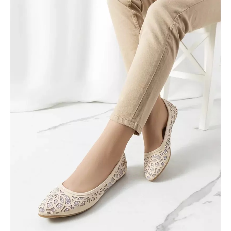 PA1 Ballerine traforate beige Lavarin 2