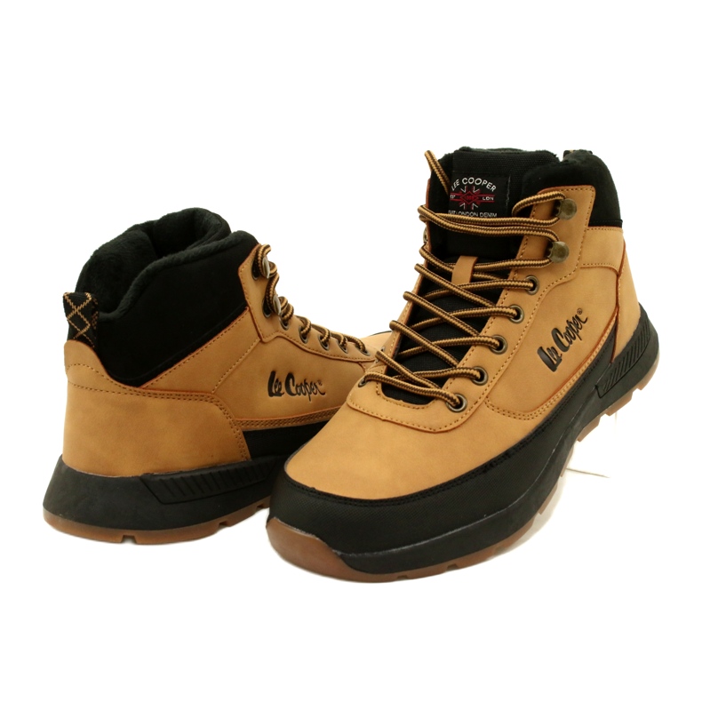 Scarponi da trekking invernali da uomo Lee Cooper LCJ-23-31-3047M Cammello giallo 3