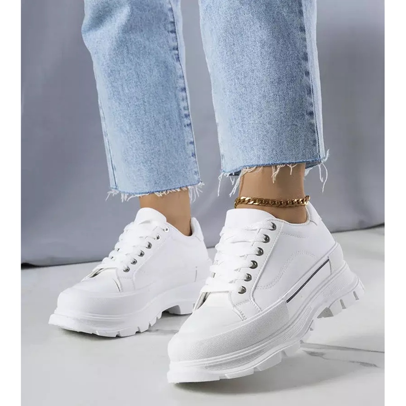 BM Sneakers Kari bianche con plateau alto bianco 1