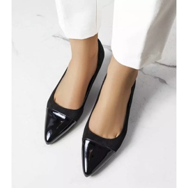 BM Décolleté nere con punta in vernice anatra nero 2