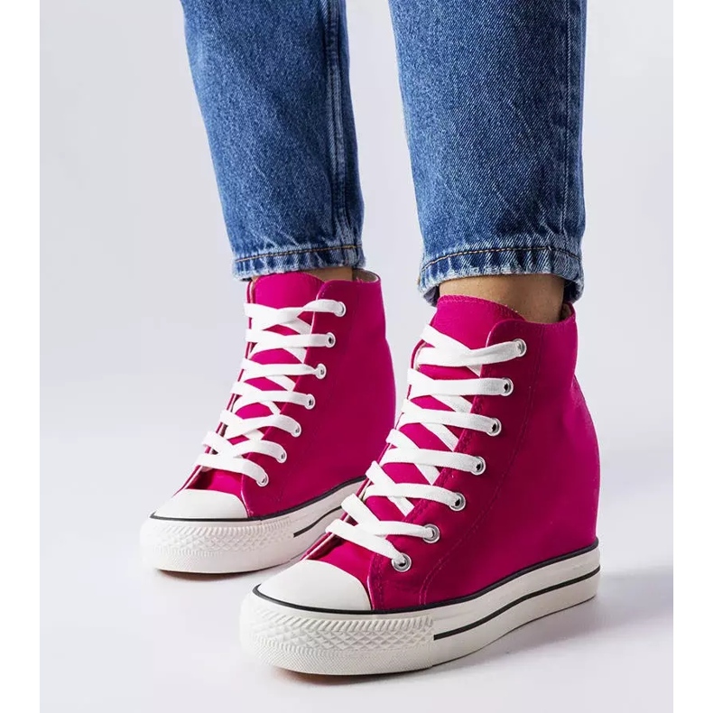 BM Sneaker rosa con zeppa di Spaventa 1