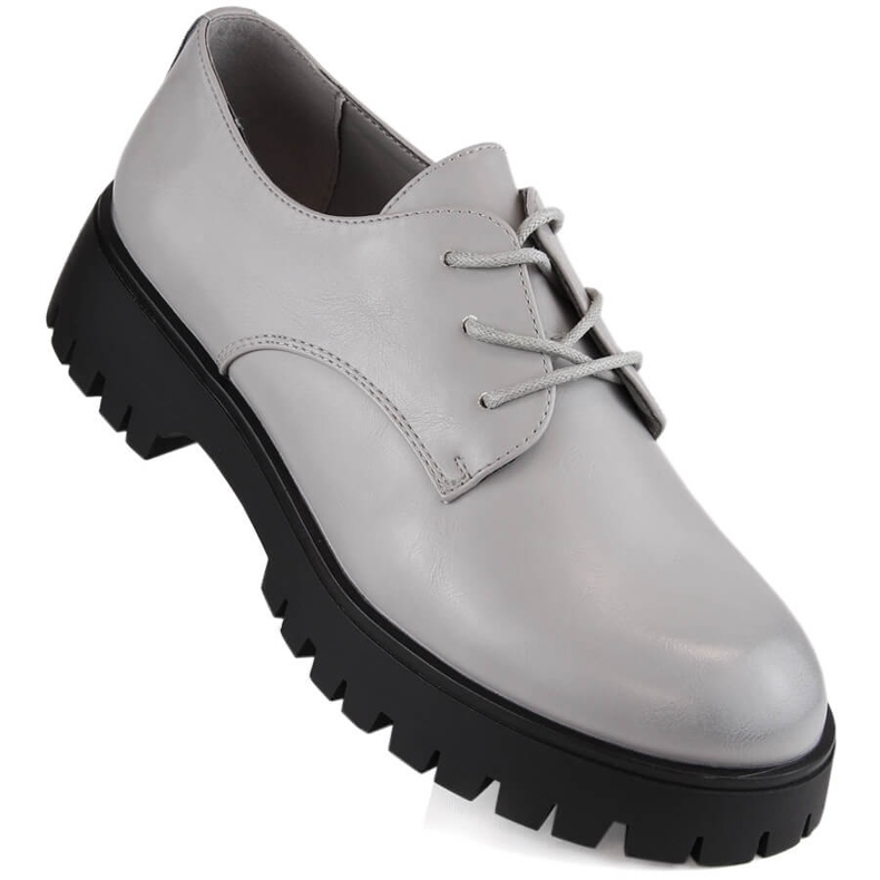 Scarpe oxford grigie da donna Sergio Leone PB201 grigio 1