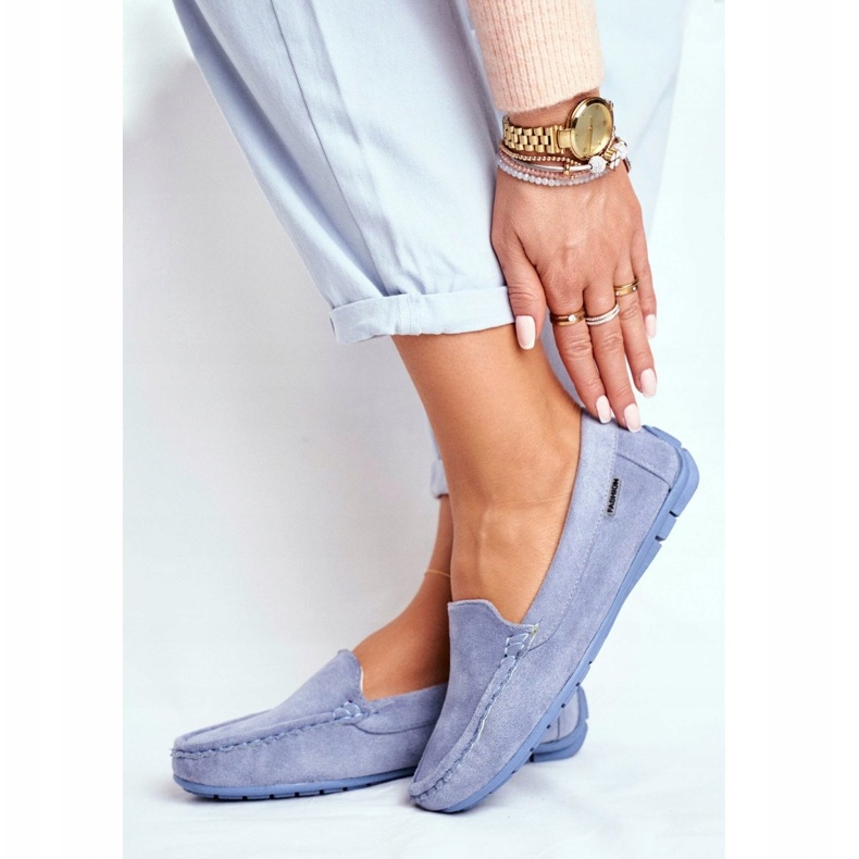Evento Mocassini Donna Blu Scamosciato Morreno 1