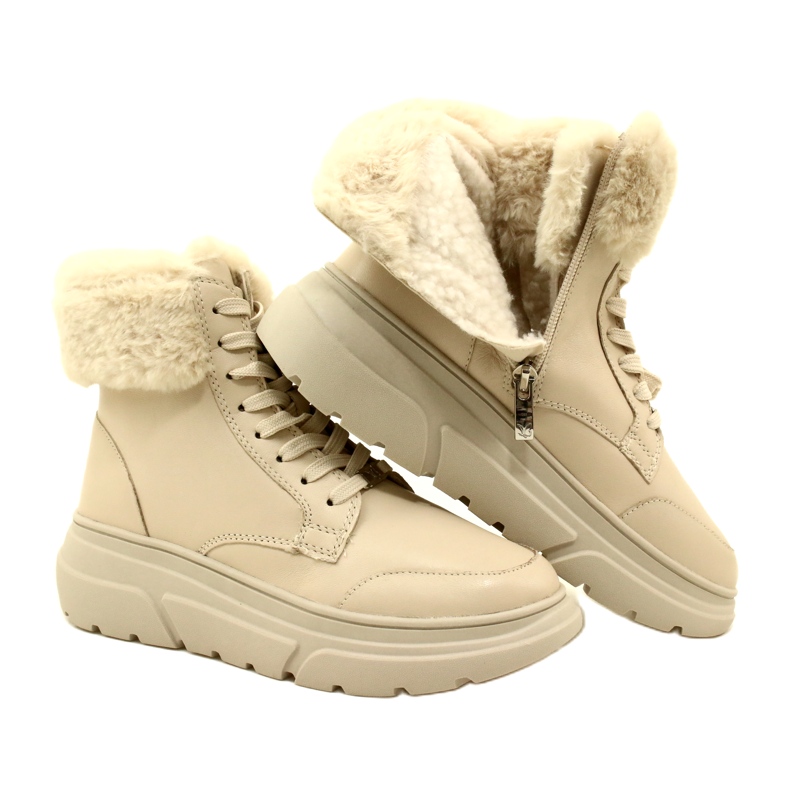 Stivali da donna Caprice con pelliccia 9-26220-41 144 beige 4