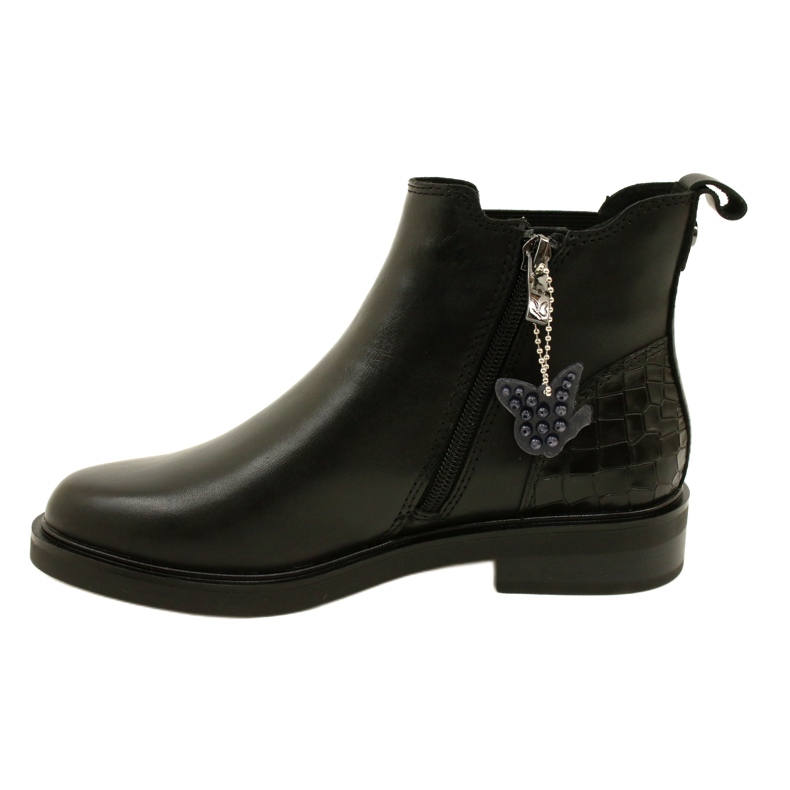 Stivali in pelle da donna Caprice 9-25479-41 019 Nero 1