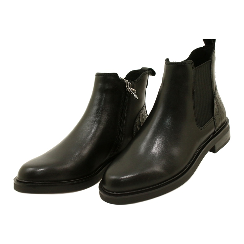 Stivali in pelle da donna Caprice 9-25479-41 019 Nero 2