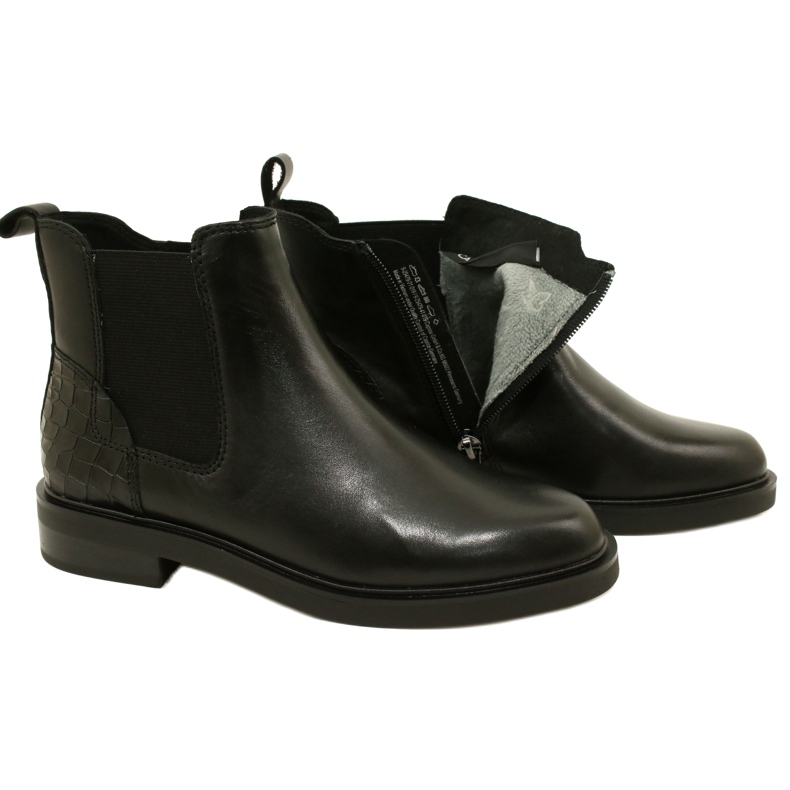 Stivali in pelle da donna Caprice 9-25479-41 019 Nero 5