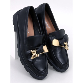 Mocassini con orsetto d'oro Honey Black nero 1