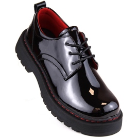 Scarpe oxford da donna in vernice nera Filippo DP4736 nero 1