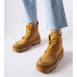 Inna Sneakers alte Aida in ecopelle scamosciata marrone 1