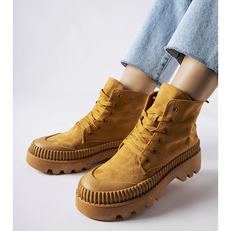 Inna Sneakers alte Aida in ecopelle scamosciata marrone 2