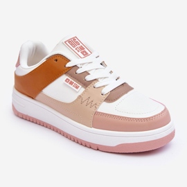 Scarpe sportive da donna Sneakers Big Star MM274355 Marrone e rosa bianca 2