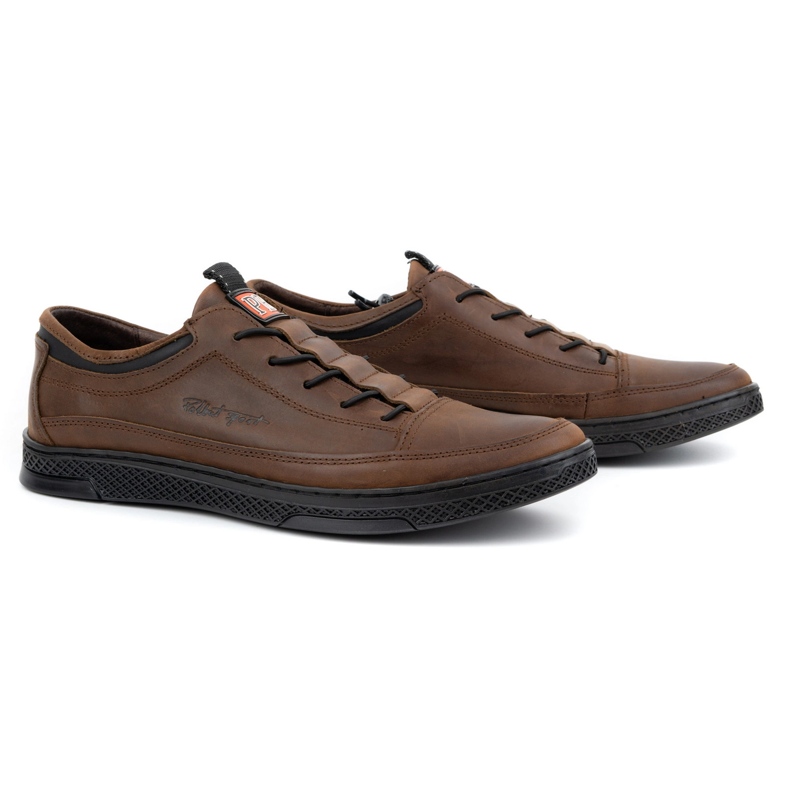Polbut Scarpe casual da uomo in pelle K22 testa di moro marrone 4