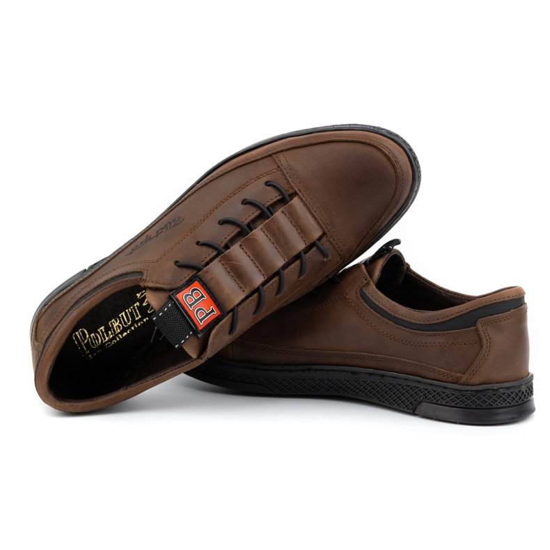 Polbut Scarpe casual da uomo in pelle K22 testa di moro marrone 6