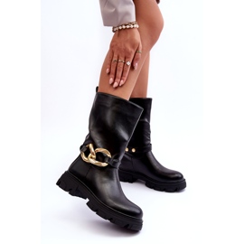 Stivali eco-inoatch-chiling da donna con una decorazione nera nero 1