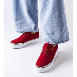 Sneaker Abboud in ecopelle scamosciata rossa rosso 1