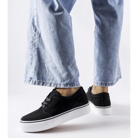 Sneaker Abboud in ecopelle scamosciata nera nero 1