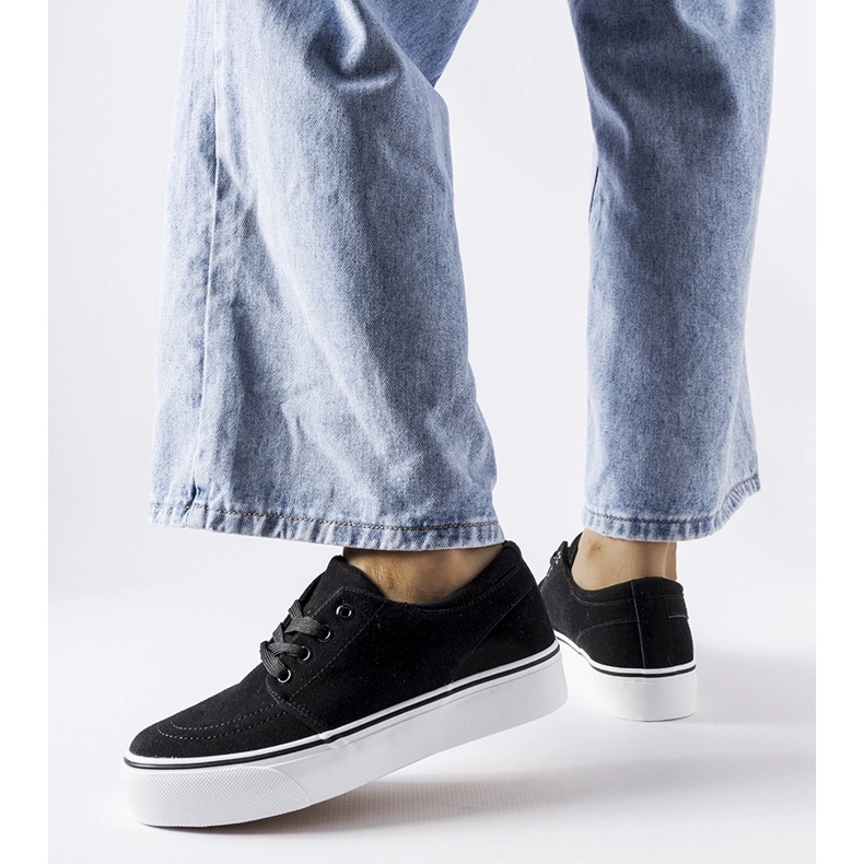 Sneaker Abboud in ecopelle scamosciata nera nero 1