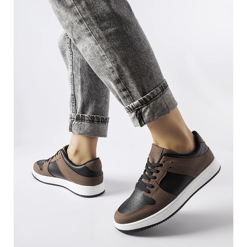 Inna Sneakers Jacqueline marroni e nere marrone 1