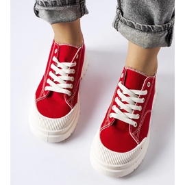 Sneakers in tessuto rosso di Nassar 1