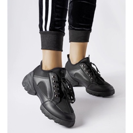 Sneakers nere con tomaia flessibile Abal nero 1