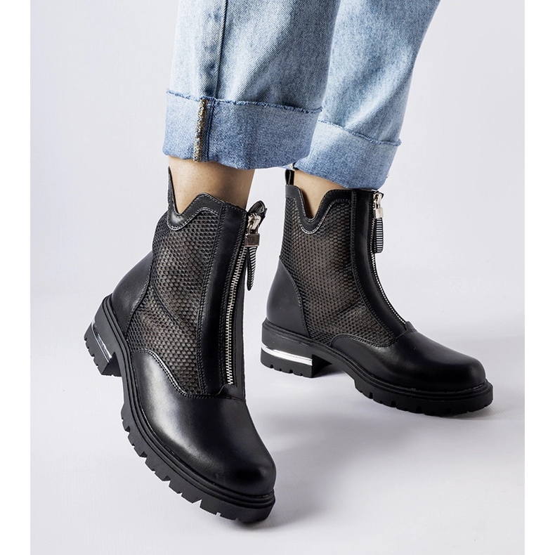 Stivaletti Cavour traforati neri nero 1