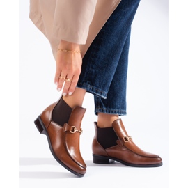 Stivali da donna Jodhpur tacco Vinceza marrone 2
