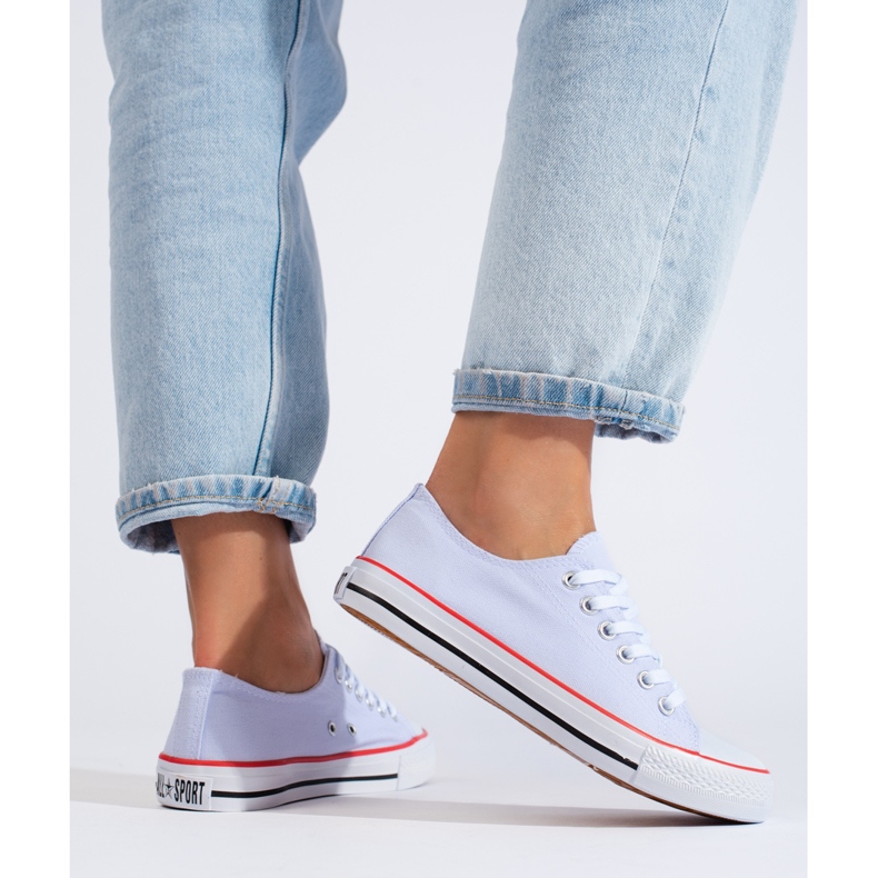 Classiche sneakers Shelovet da donna bianche bianca 2