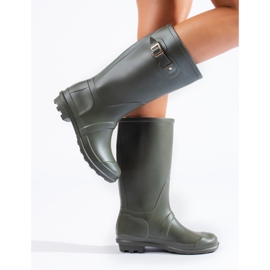 Stivali Wellington verdi da donna con fibbia Shelovet verde 1