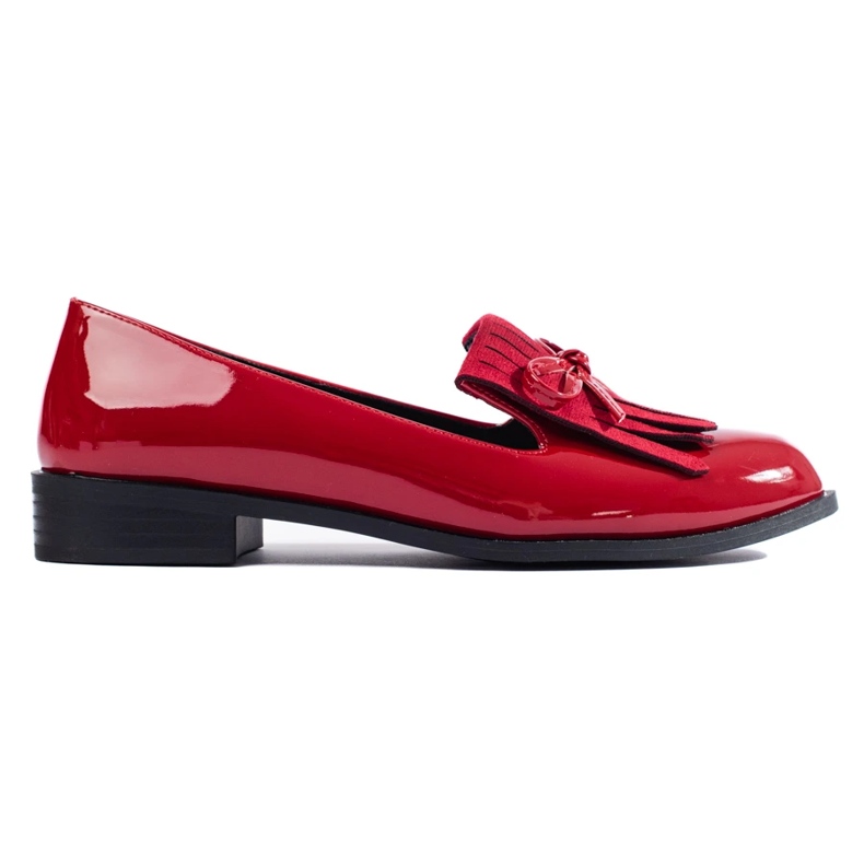 Lord in vernice rossa con frange Shelovet rosso 1