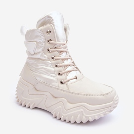 Stivali isolanti su piattaforma massiccia, Lanleh beige chiaro 2