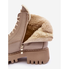 Stivali in pelle da donna Beige Lemar Vergo 1