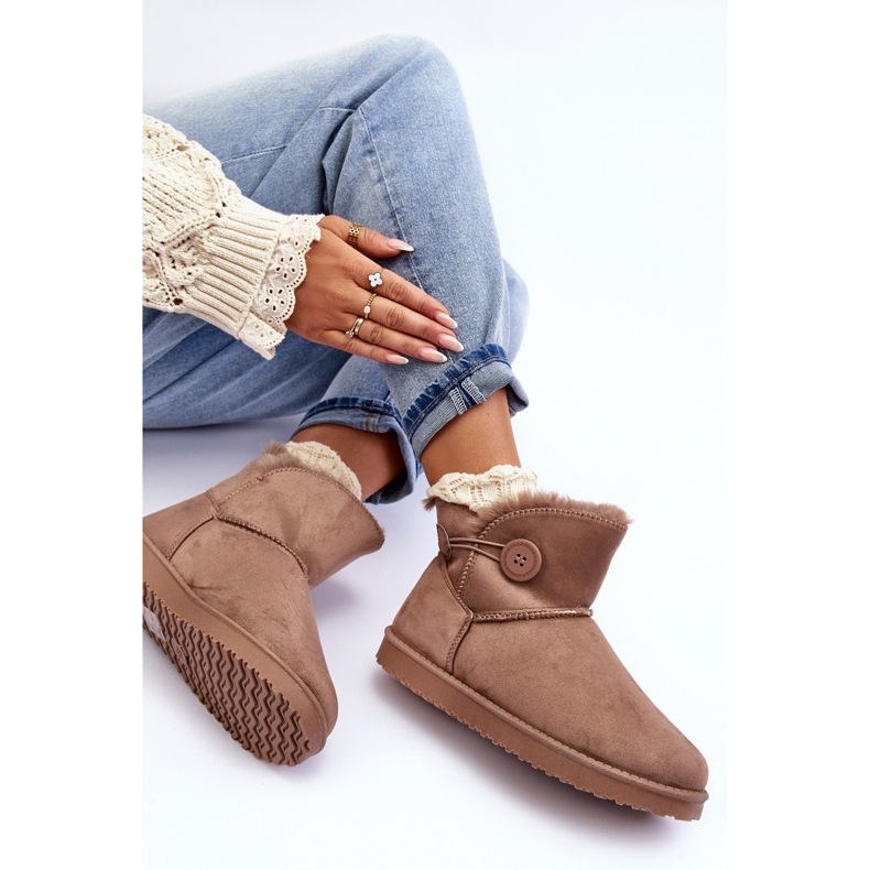 Doposci da donna isolanti con decorazione, Siriol beige scuro 1