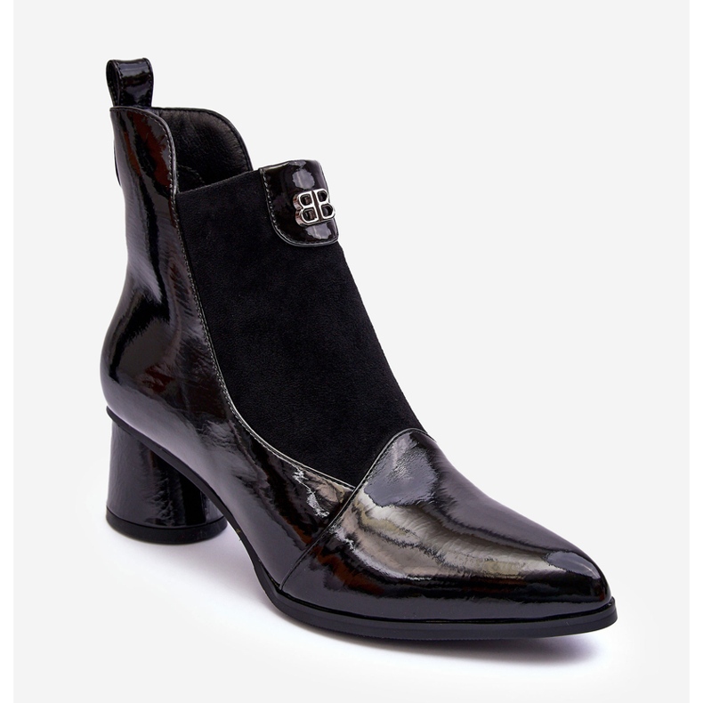 Stivali in pelle con tacco alto S.Barski MR870-96 Nero 1