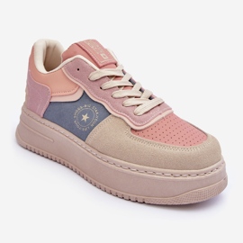 Scarpe sportive da donna Big Star MM274233 Rosa e Beige 2