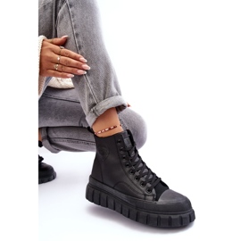 Sneakers in pelle coibentate con cerniera Big Star MM274625 Nere nero 1