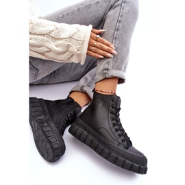 Sneakers in pelle coibentate con cerniera Big Star MM274625 Nere nero 2