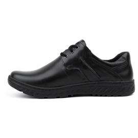 KOMODO Scarpe da uomo in pelle Casual 923K nere nero 1