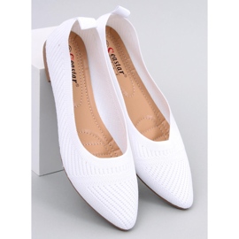 Kayla Ballerine in tessuto bianco 1