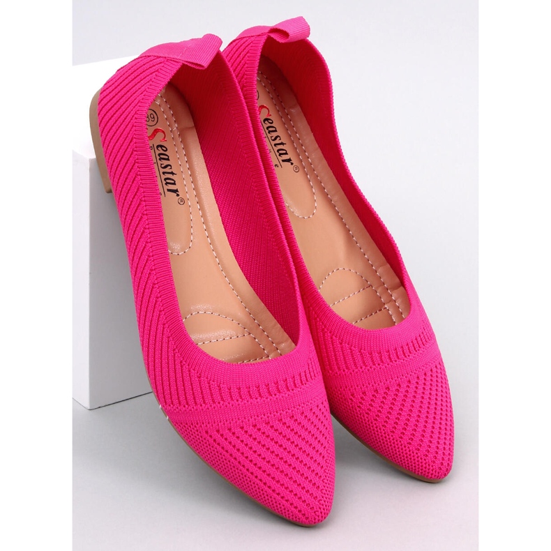 Kayla Ballerine in tessuto fucsia rosa 1
