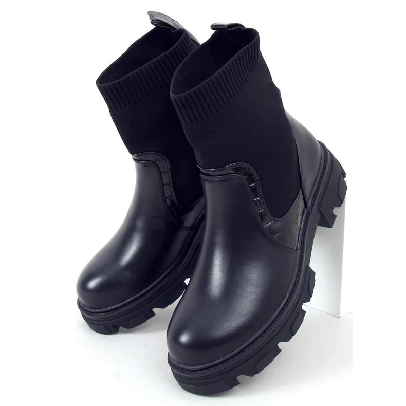 Stivali con tomaia a calzino Sonoria Black nero 1