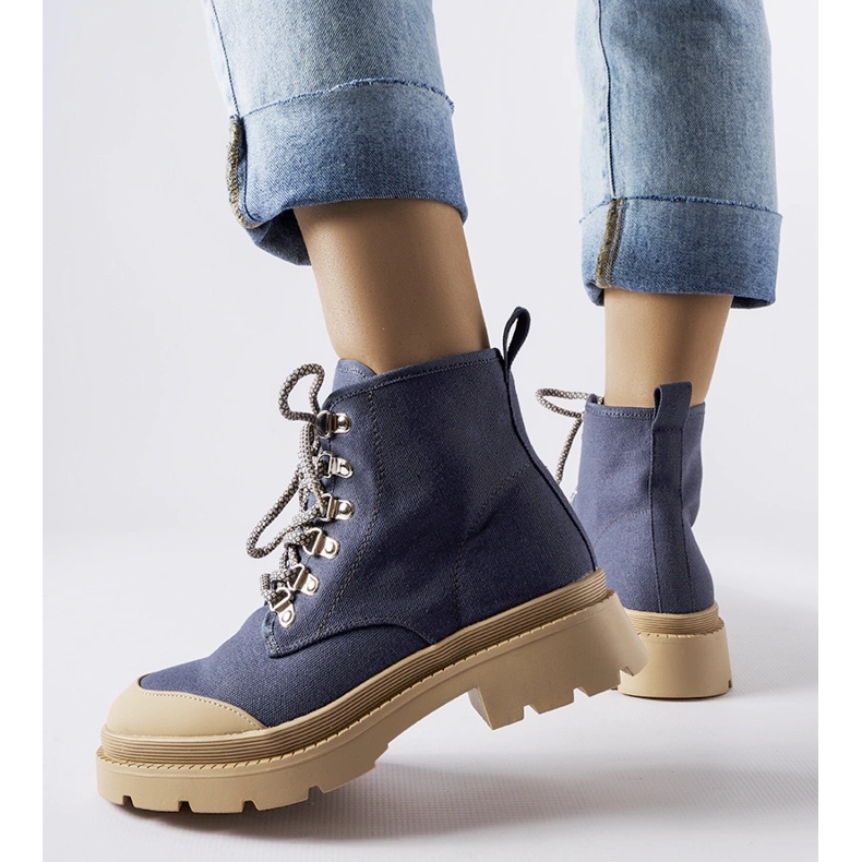Stivali in denim da donna Alicudi blu 2