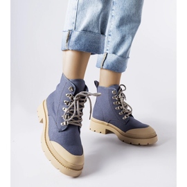 Stivali in denim da donna Alicudi blu 1