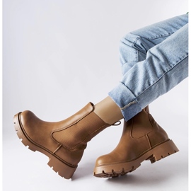 Stivaletti Chelsea slip-on marroni di Verones marrone 1