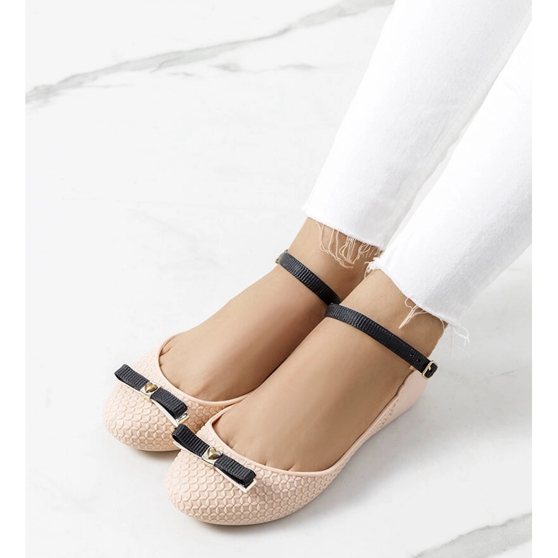 Ballerine da donna beige melange 1